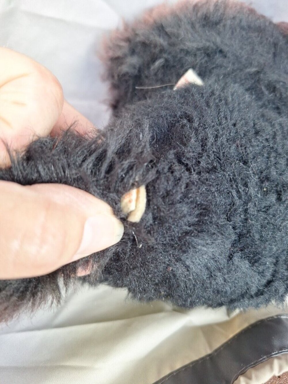 Nyamy Washino Kitten Felina Sucking Thumb Plush Black 7" Vintage 1979 READ - Picture 2 of 15